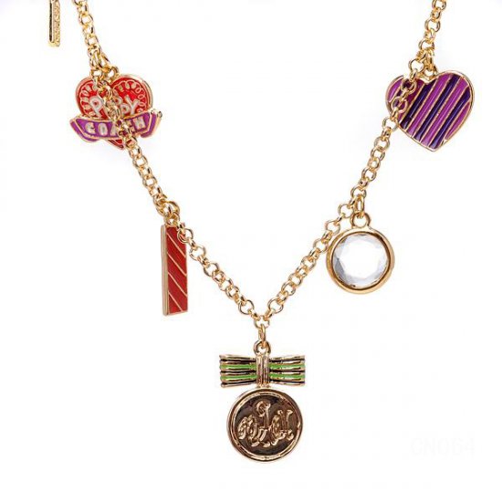 Coach Charm Gold Necklaces CYI | Women - Click Image to Close